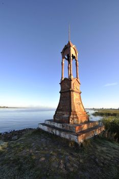 The Volkhov lip, the New Ladoga channel, settlement Nemjatovo, Red Lighthouse, it is constructed in 18 century, now to destination it is not used