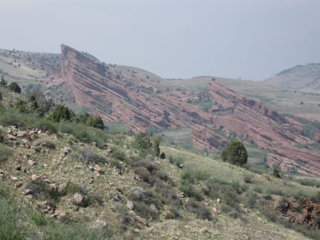 Closer view of Colorado Red Rocks