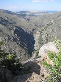 US 6 cutting through the Colorado Mountains