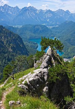 View on Bavarian Alpes (Germany) in the summer