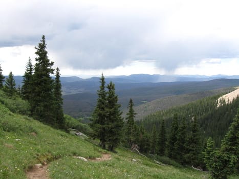 Rain over the mountains