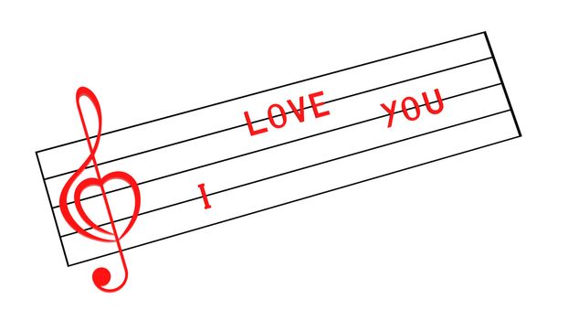 Love song and words I love you