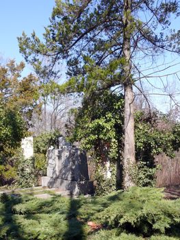 old gravestones in Skobelev park, Pleven, Bulgaria
