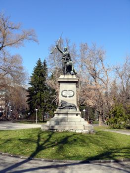 Monument for Serbian-Bulgarian war in center of Pleven, Bulgaria