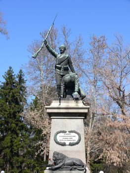 Monument for Serbian-Bulgarian war in center of Pleven, Bulgaria