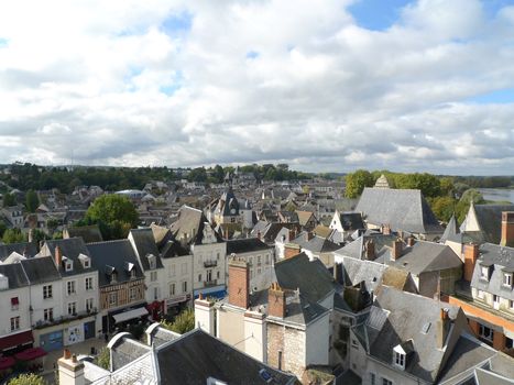 View of french countryside on a cloudy day