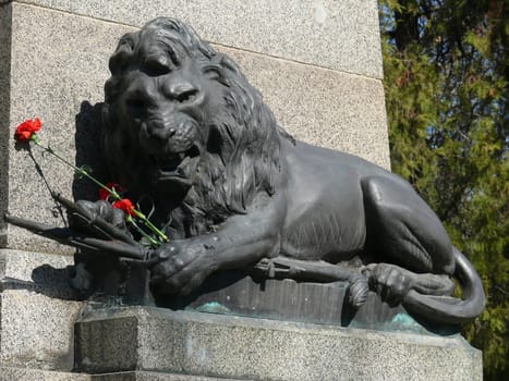 Monument for Serbian-Bulgarian war in center of Pleven, Bulgaria