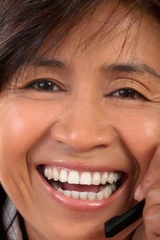 portrait of a happy smiling young Asian woman