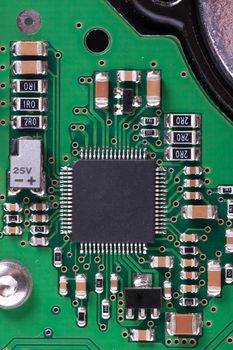 Macro view of electronic circuit board