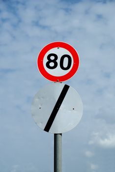 Limits never end - two inconsistent road signs - no speed limit and set limit on same post