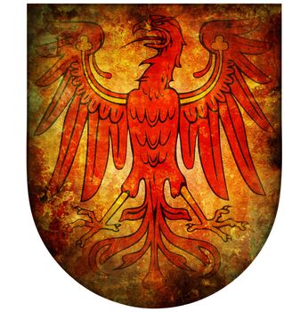 isolated coat of arm of brandenburg region