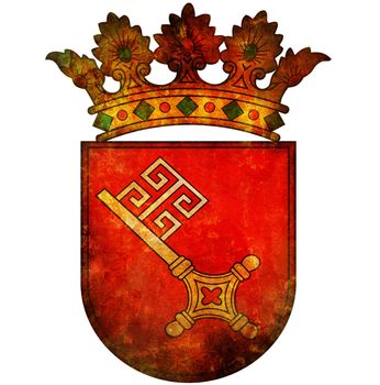 old isolated coat of arms of bremen city in germany