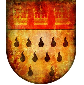 old isolated coat of arms of koeln city in germany