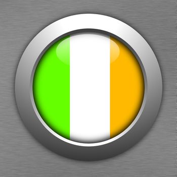 ireland button flag sign or badge for website