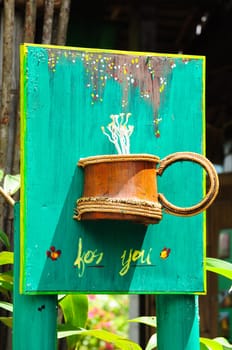 Cup made from bamboo