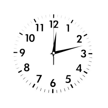 time concept with watch or clock on white wall