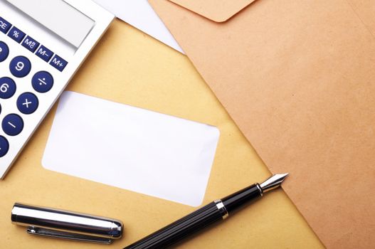 envelope and blank copyspace showing business mail concept