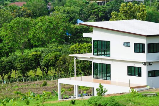 house and hill