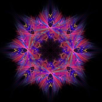 Abstract Symmetrical Fractal Background