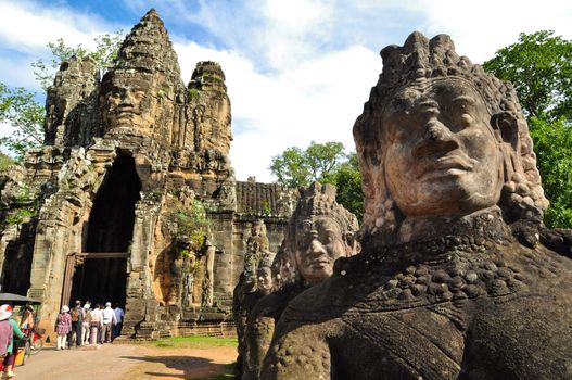 Entrance to Angkor thom at Siem Reap, Cambodia