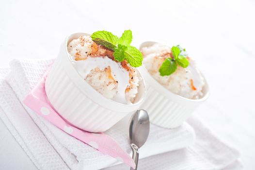 Easy dessert - milk rice