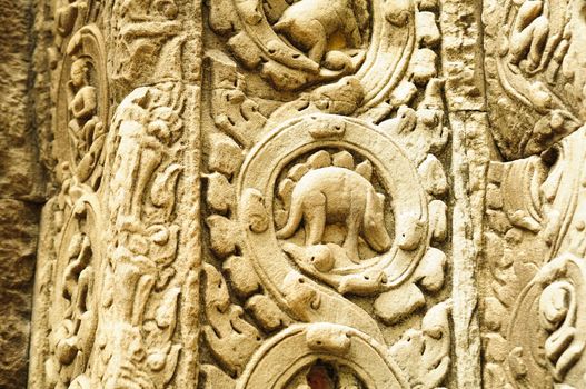 Dinosaur statue at Angkor Wat