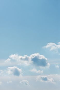 Bright sky with small clouds background