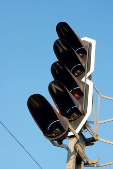 Light signal traffic light for trains