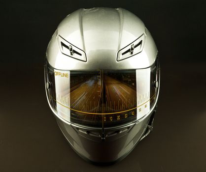 Motocycle helmet dreaming of the forecoming season