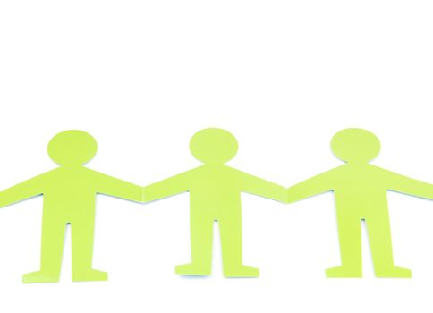 green figures representing people connected, concept for social networking