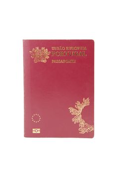 new Portuguese Electronic Passport (PEP) isolated on white background