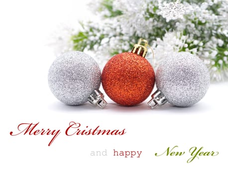 Christmas greeting card with sapmle text
