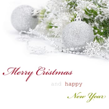 Christmas greeting card with text