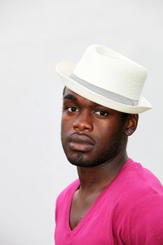 Portrait of a young African-Americans with hat
