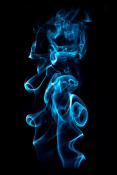 Abstract isolated smoke background - blue and black creativity concept