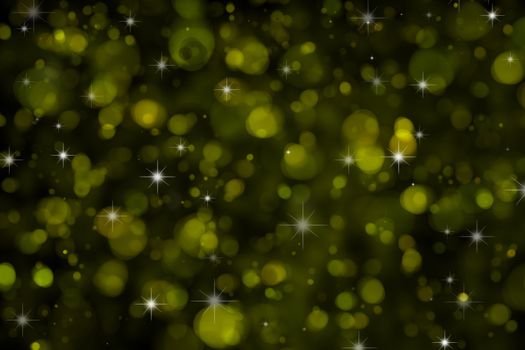 Green glowing Christmas light abstract background - Merry Christmas and happy New year