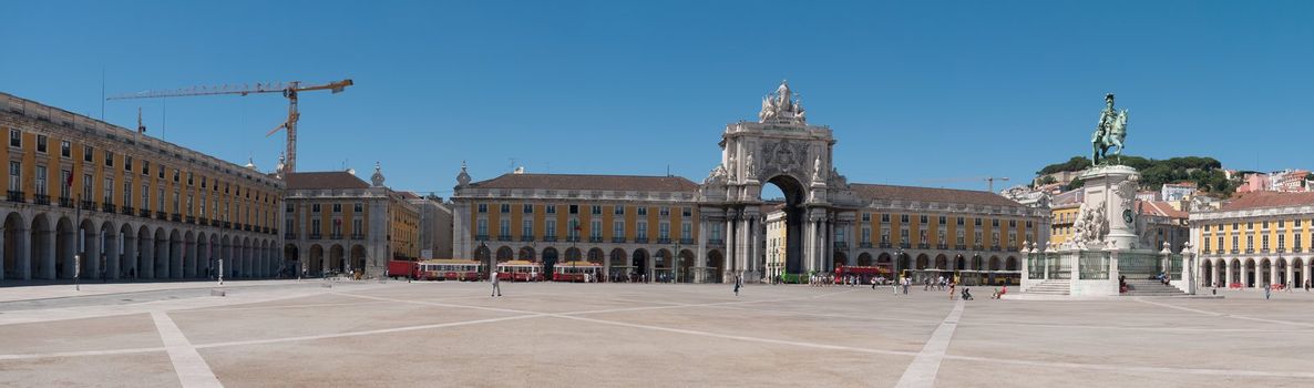 panoramic picture of Commerce Square also known as Terreiro do Pa�o in Lisbon, Portugal