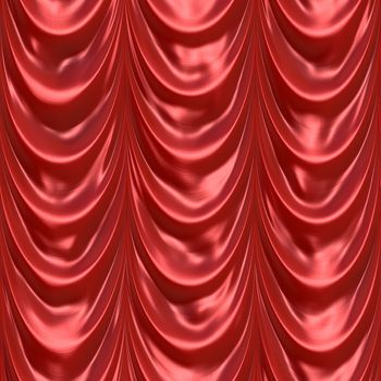 An illustration of a silky satin red fabric or curtain. This tiles seamlessly as a pattern in any direction.