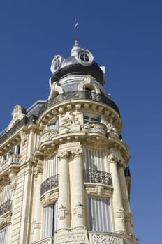 corner of an ancient french luxury building