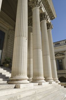 columns and stairs of courthouse