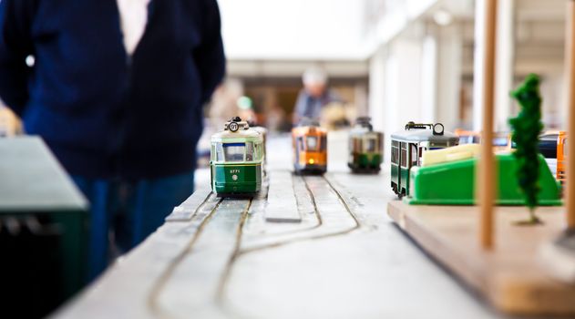 Detail of trains models: concept of collection