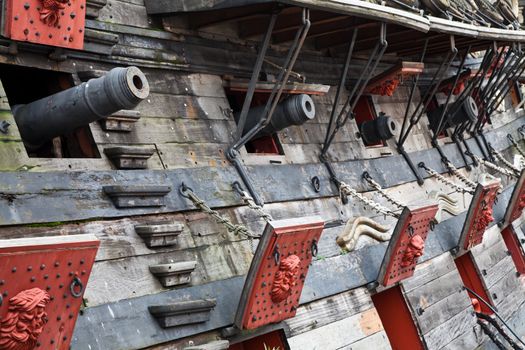 Detail of Neptune Galleon, used by R. Polansky for the movie Pirates