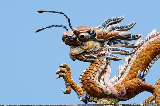 The dragon on the roof top, vietnam