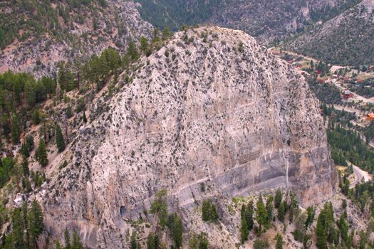 Cathedral Rock seen from Echo Cliff near Mount Charleston, Nevada.