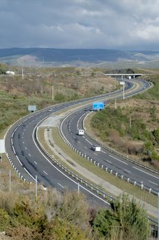 Highway at northern Spain