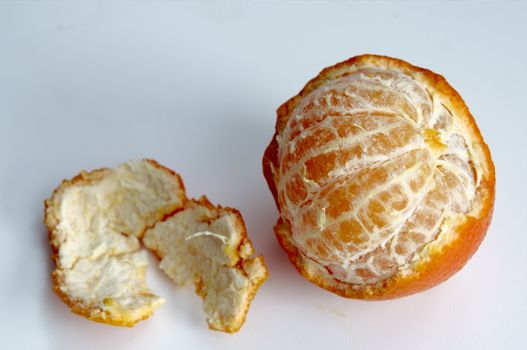 Tangerine in white background