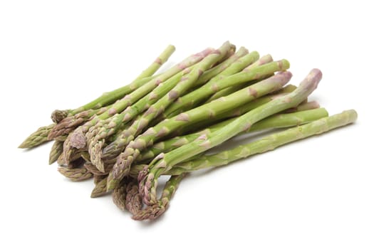 Bunch of asparagus isolated on the white background