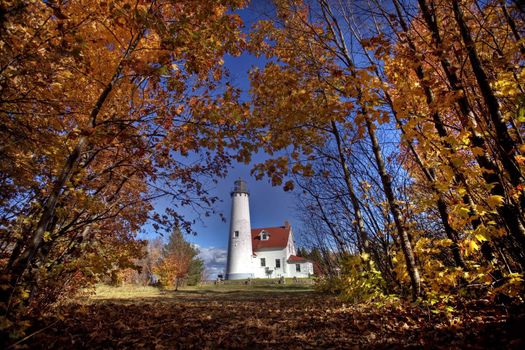 Lighthouse Northern Michigan Lake Superior Scenic