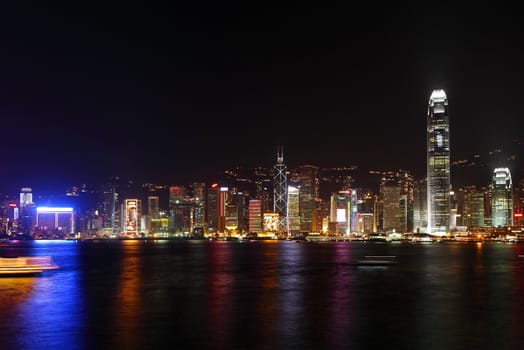 Hong Kong skyline at night
