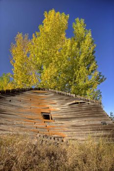 Old Rustic Granary storage Saskatchewan Canada